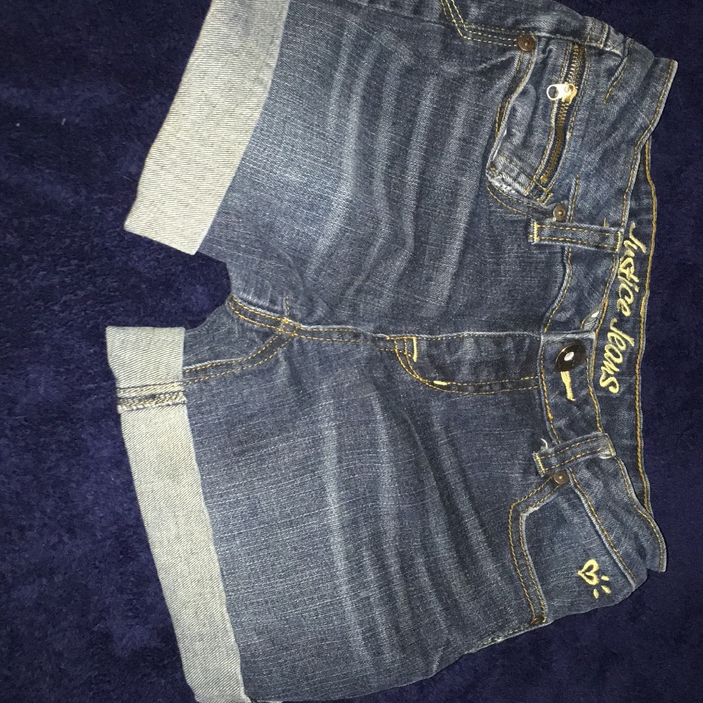 Justice denim shorts